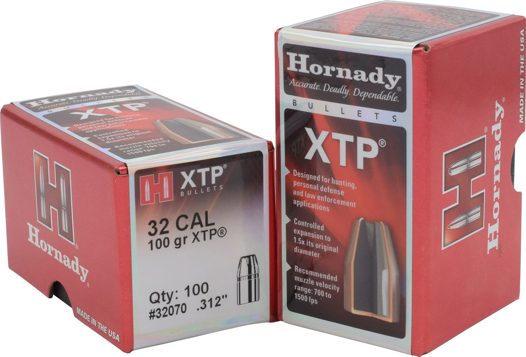 Hornady 32070 XTP  32 Cal .312 100 gr Hollow Point 100 Per Box/ 25 Case