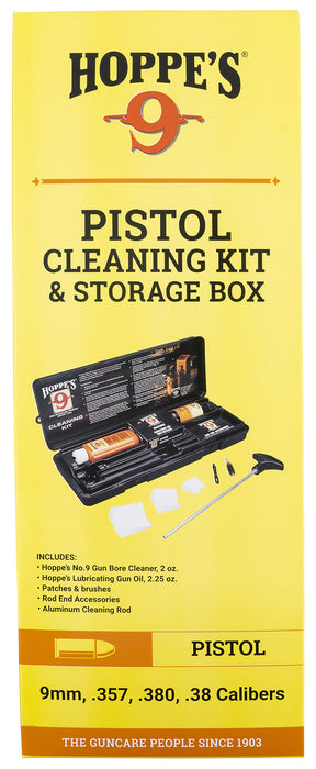 Hoppe's PCO38 Pistol Cleaning Kit 38 / 357 / 9mm Cal Includes Storage Box