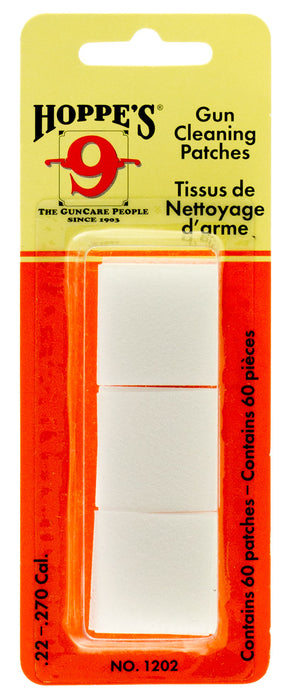 Hoppe's 1202 Gun Cleaning Patches  #2 22-270 Cal Synthetic 60 Per Pack