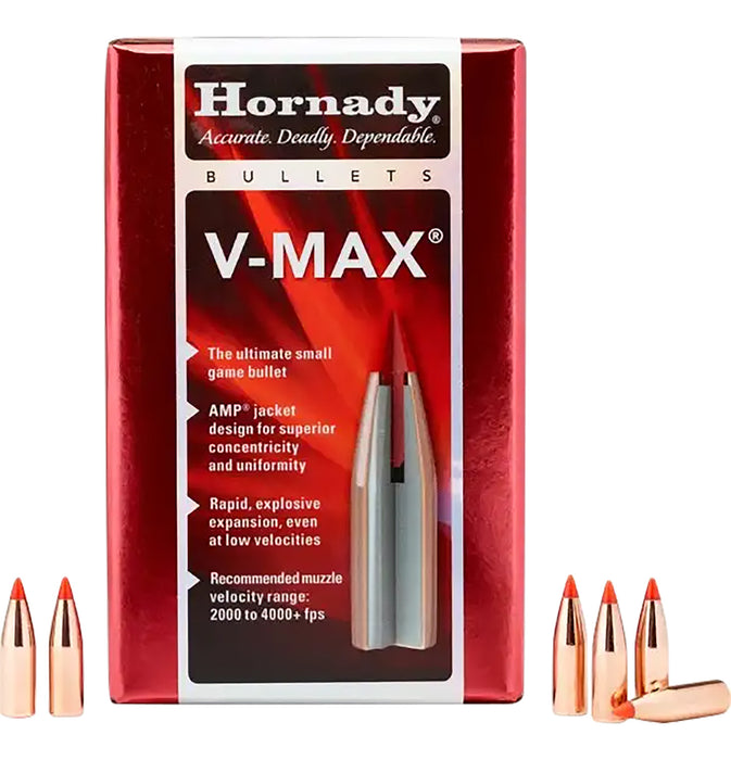 Hornady 22241 V-Max  22 Cal .224 40 gr V Max 100 Per Box/ 40 Case