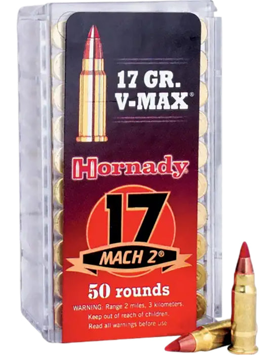 Hornady 83177 Varmint Express  17 HM2 17 gr 2100 fps Hornady V-Max (VMX) 50 Bx/100 Cs