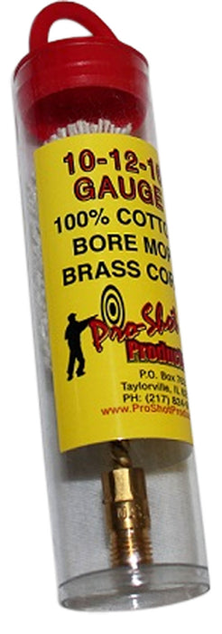 Pro-Shot MP12 Bore Mop  10/12/16 Gauge Shotgun #5/16-27 Thread Cotton 1.75" Long