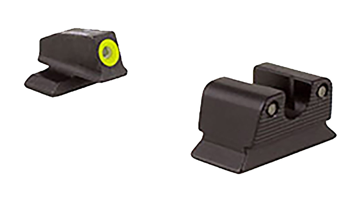 Trijicon 600625 HD Night Sights- Beretta PX4  Black | Green Tritium Yellow Outline Front Sight Green Tritium Black Outline Rear Sight