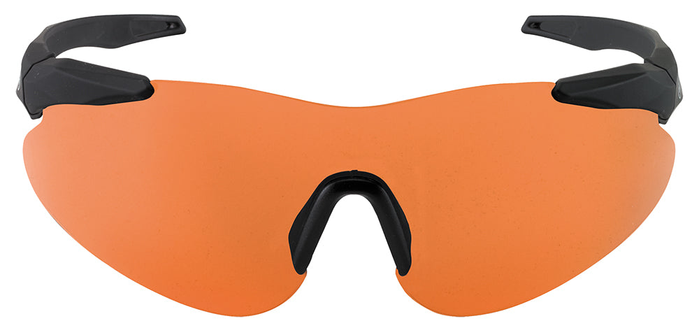 Beretta USA OCA100020407 Performance Shooting Shields 100% UV Rated Polycarbonate Orange Lens with Soft Touch Black Frame