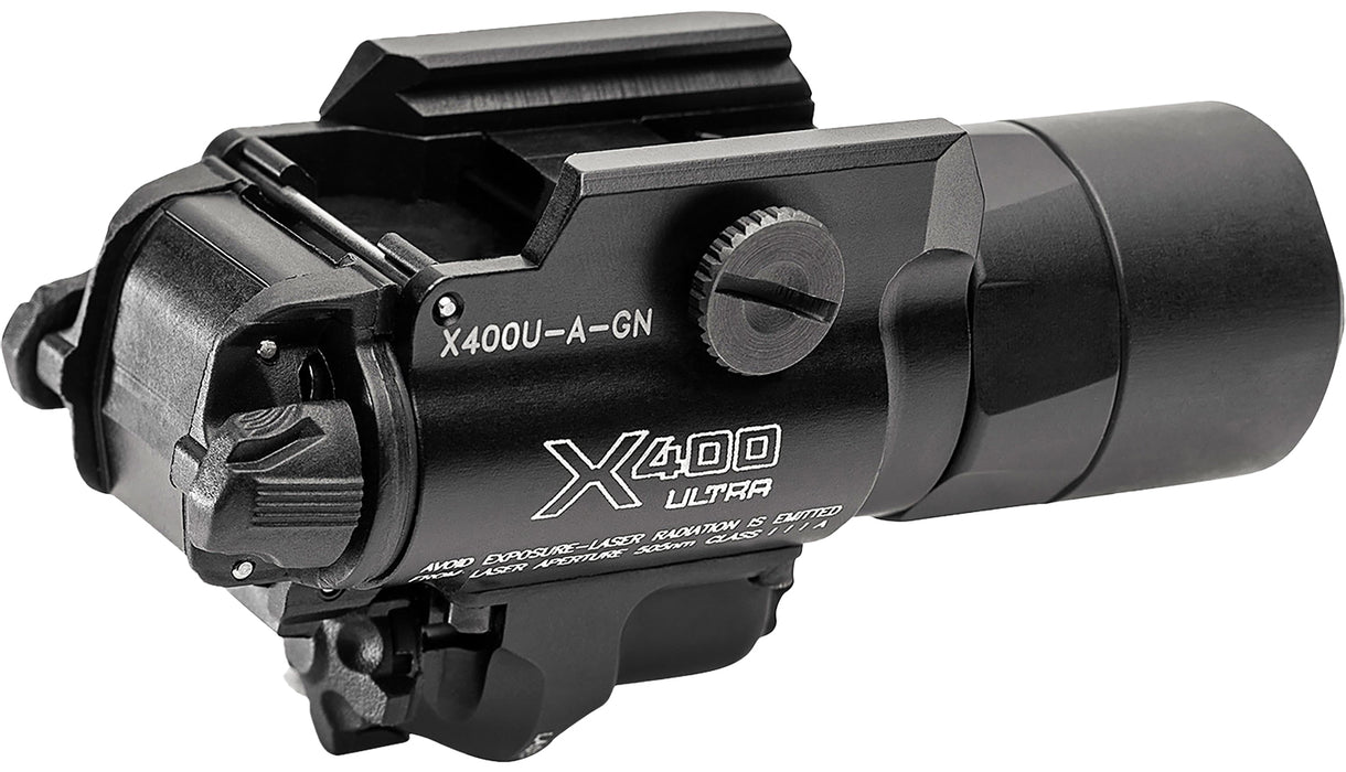 SureFire X400UAGN X400U-A-GN Ultra Black Anodized 1,000 Lumens White LED/Green Laser