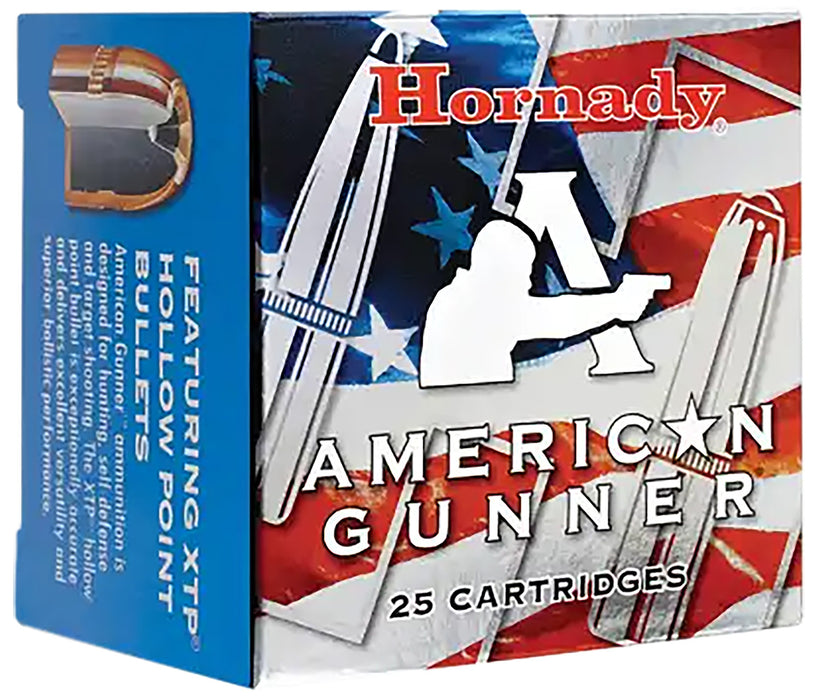 Hornady 90244 American Gunner  9mm Luger 115 gr 1155 fps Hornady XTP Hollow Point (XTPHP) 25 Bx/10 Cs