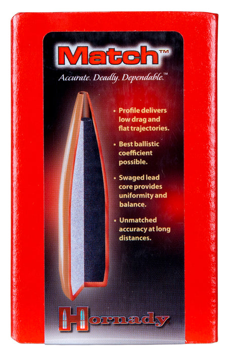 Hornady 3039 Match  30 Cal .308 155 gr Hollow Point Boat Tail Match 100 Per Box/ 15 Case