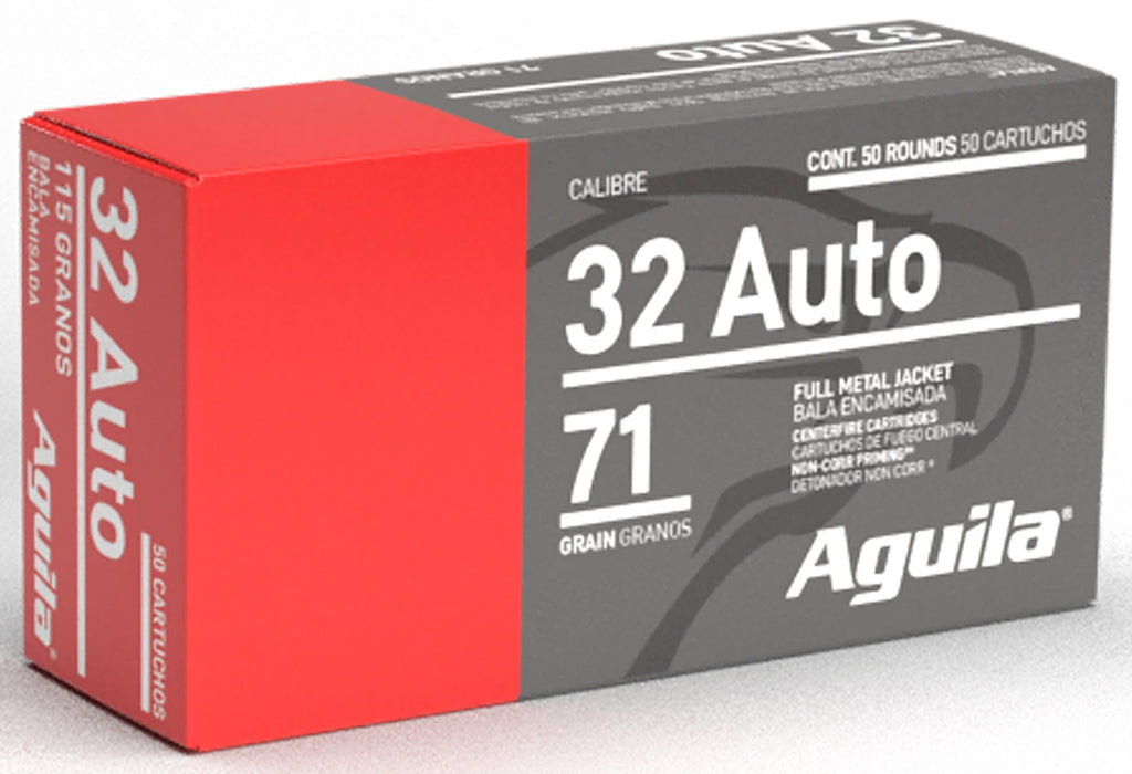 Aguila 1E322110 Target & Range  32 ACP 71 gr Full Metal Jacket (FMJ) 50 Per Box/20 Cs