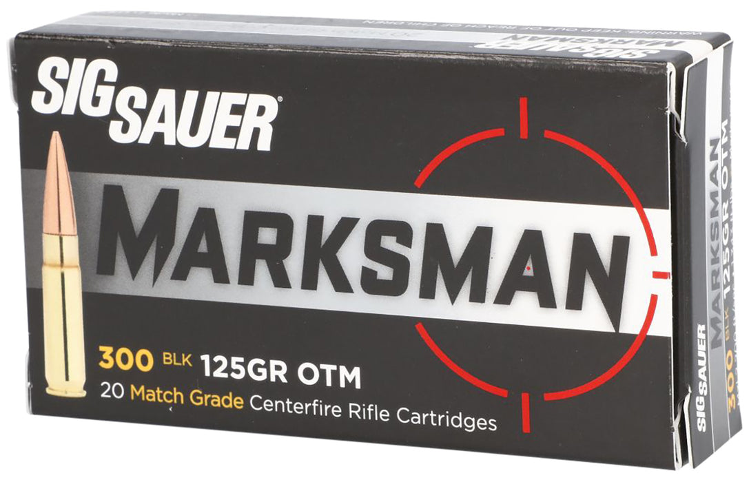 Sig Sauer E300A120 Marksman  300 Blackout 125 gr 2200 fps Open Tip Match (OTM) 20 Bx/25 Cs