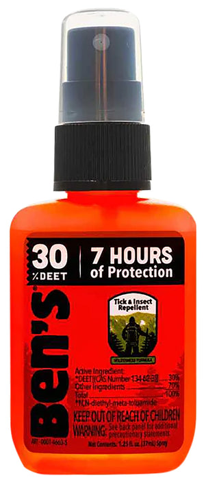 Ben's 00067190 30  Odorless Scent Spray Repels Ticks & Biting Insects 1.25 oz Effective Up to 8 hrs