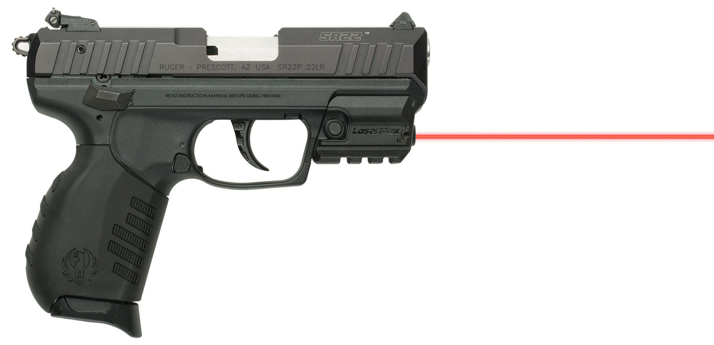 LaserMax LMSRMSR Red Rail Mounted Laser  Ruger SR22/SR9/SR40 Black