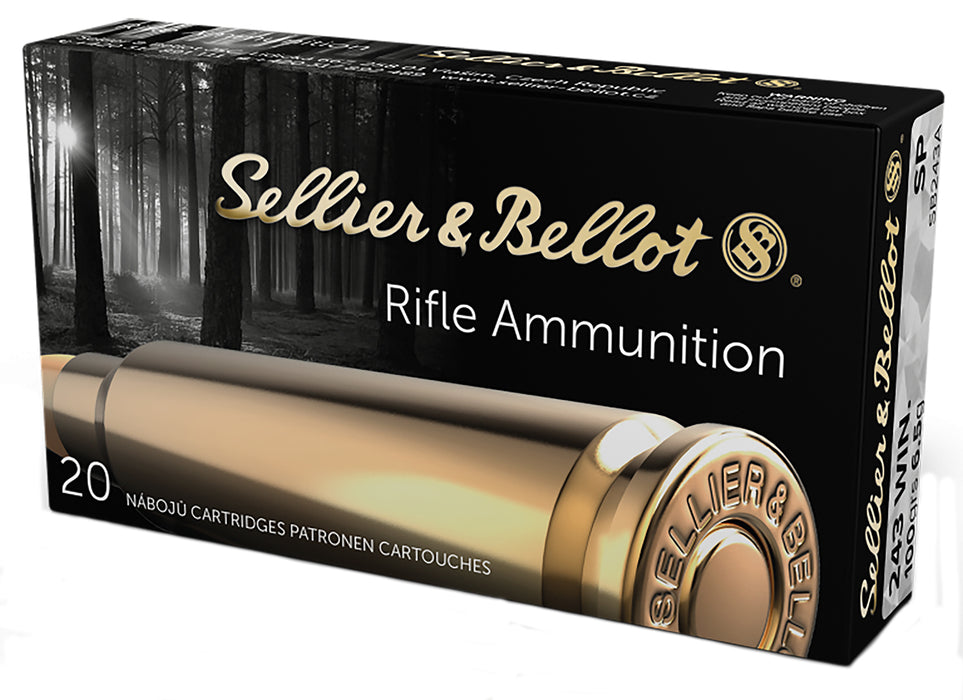 Sellier & Bellot SB243A Rifle  243 Win 100 gr 2854 fps Soft Point (SP) 20 Bx/25 Cs