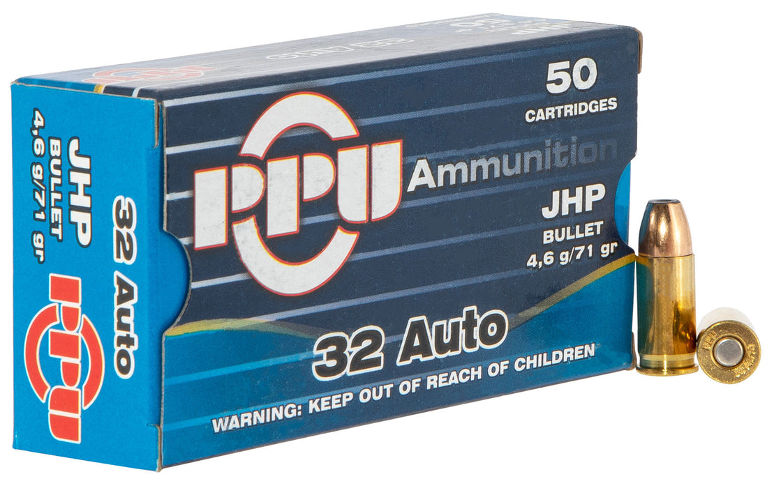 PPU PPD32A Defense  32 ACP 71 gr Jacketed Hollow Point (JHP) 50 Per Box/20 Cs