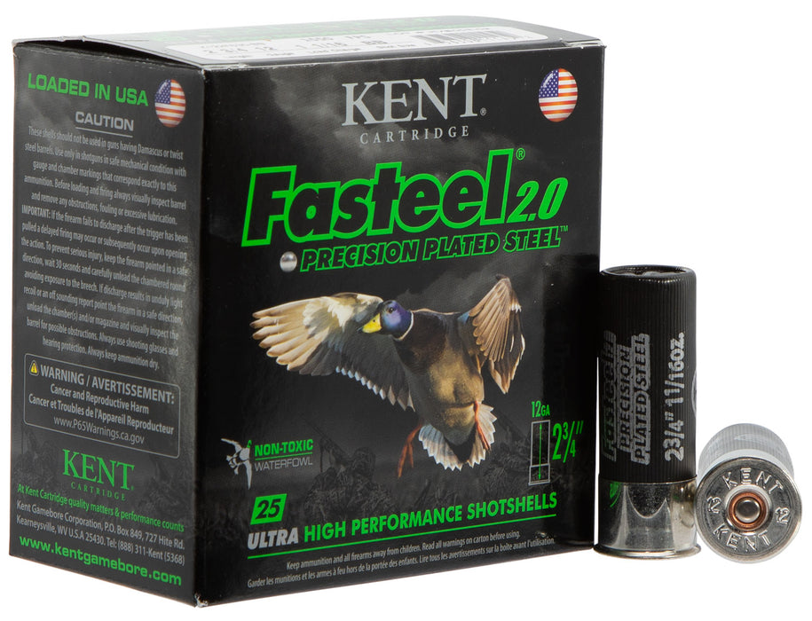 Kent Cartridge K122FS30BB Fasteel 2.0  12 Gauge 2.75" 1 1/16 oz 1550 fps BB Shot 25 Bx/10 Cs