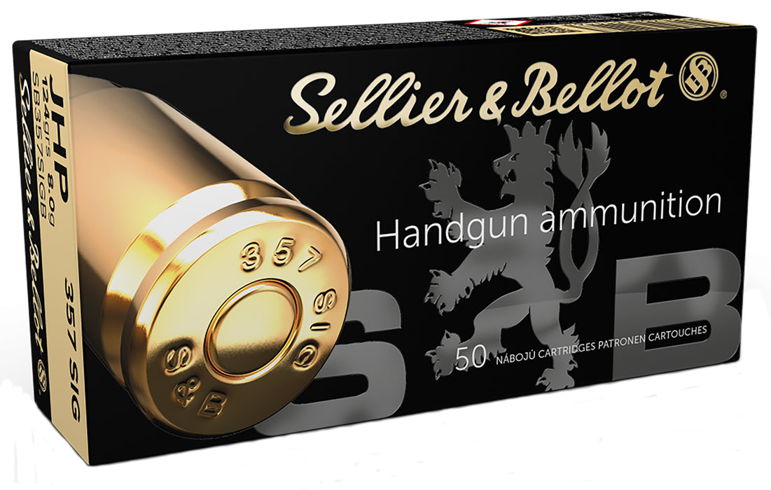 Sellier & Bellot SB357SIGB Handgun  357 Sig 124 gr 1476 fps Jacketed Hollow Point (JHP) 50 Bx/20 Cs