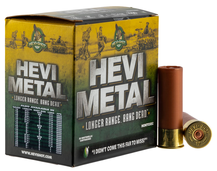 HEVI-Metal HS37504 Hevi-Metal Longer Range 10 Gauge 3.50" 1 3/4 oz 1350 fps 4 Shot 25 Bx/10 Cs