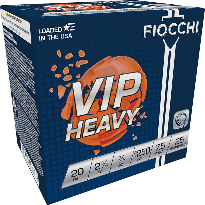 Fiocchi 20VIPH75 Exacta Target VIP Heavy 20 Gauge 2.75" 7/8 oz 1250 fps 7.5 Shot 25 Bx/10 Cs