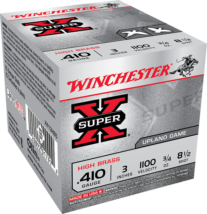 Winchester Ammo X413H85 Super X Heavy Game Load High Brass 410 Gauge 3" 3/4 oz 1100 fps 8.5 Shot 25 Bx/10 Cs