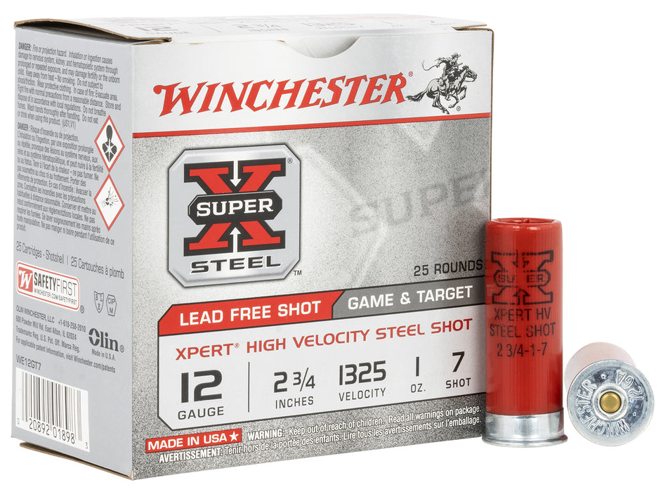 Winchester Ammo WE12GT7 Super X Xpert High Velocity 12 Gauge 2.75" 1 oz 1325 fps 7 Shot 25 Bx/10 Cs