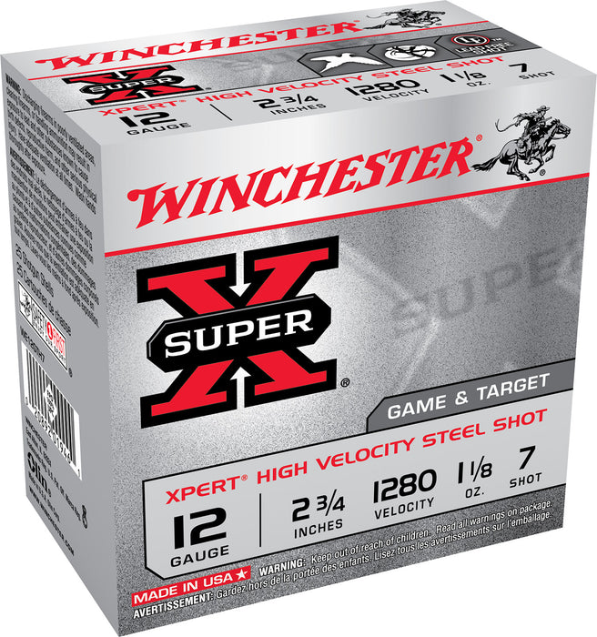 Winchester Ammo WE12GTH7 Super X Xpert High Velocity 12 Gauge 2.75" 1 1/8 oz 1280 fps 7 Shot 25 Bx/10 Cs