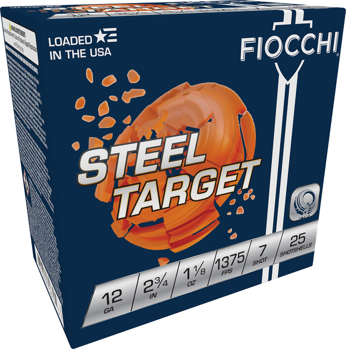 Fiocchi 12S1187 Target  12 Gauge 2.75" 1 1/8 oz 1375 fps 7 Shot 25 Bx/10 Cs