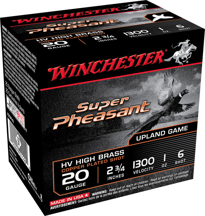 Winchester Ammo X20PH6 Super Pheasant Magnum High Brass 20 Gauge 2.75" 1 oz 1300 fps 6 Shot 25 Bx/10 Cs