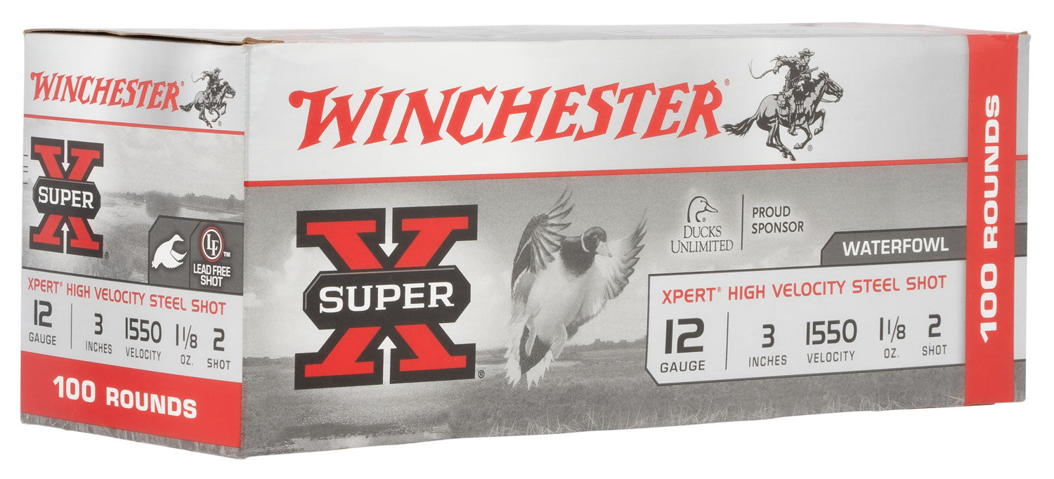 Winchester Ammo WEX1232VP Super X Xpert High Velocity 12 Gauge 3" 1 1/8 oz 1550 fps 2 Shot 100 Bx/2 Cs