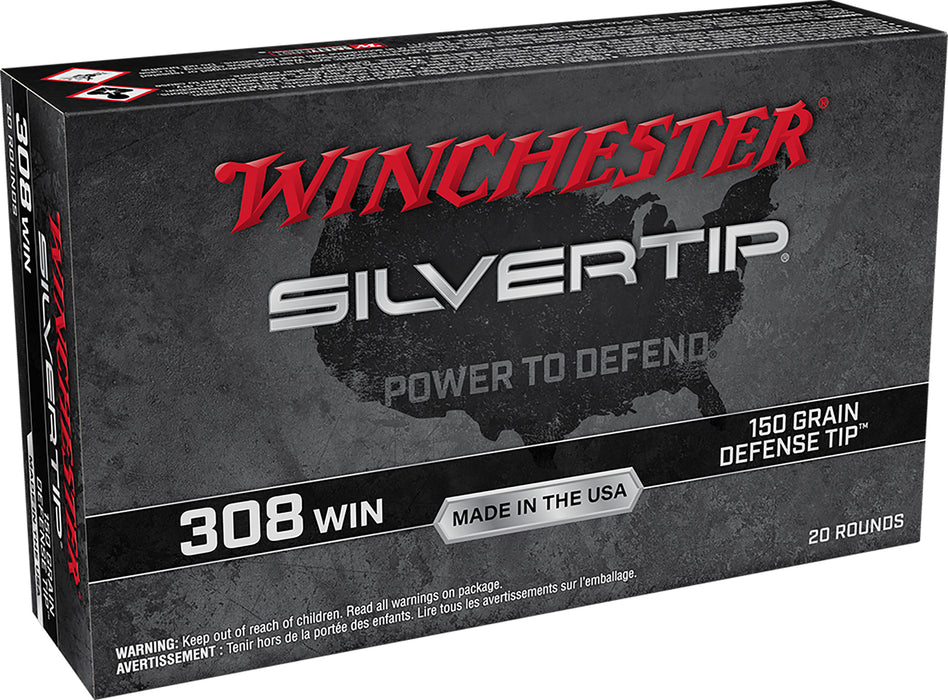 Winchester Ammo W308ST Silvertip  308 Win 150 gr 2620 fps Defense Tip 20 Bx/10 Cs