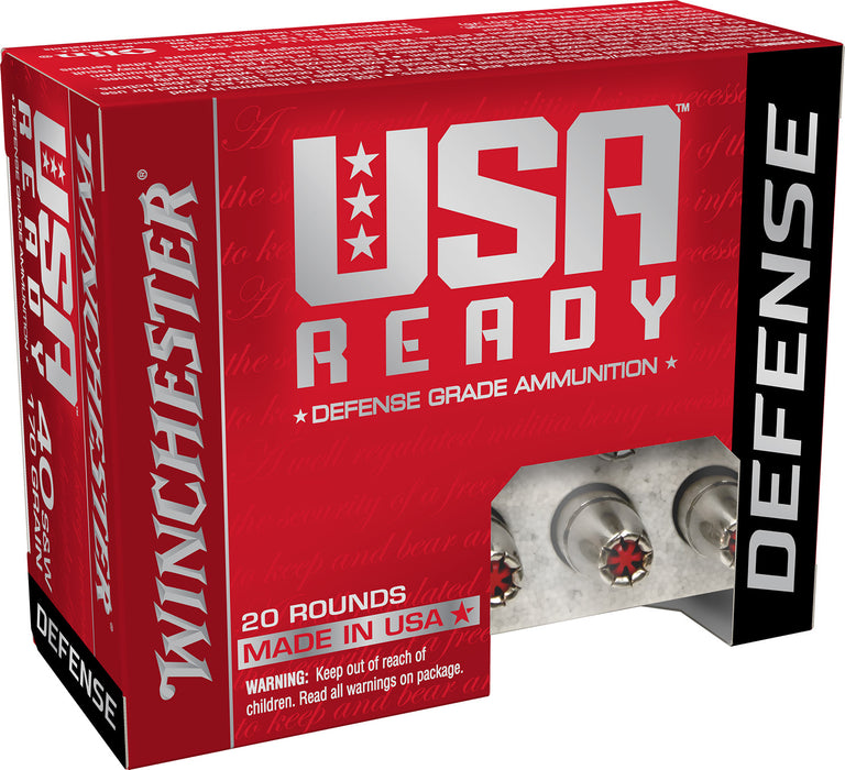 Winchester Ammo RED40HP USA Ready Defense 40 S&W 155 gr Hollow Point (HP) 20 Bx/10 Cs