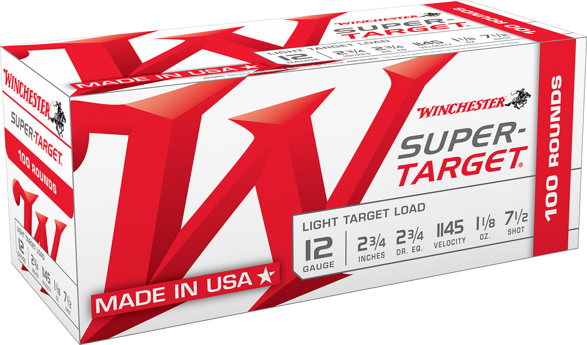 Winchester Ammo TRGT127VP Super-Target Light Target 12 Gauge 2.75" 1 1/8 oz 1145 fps 7.5 Shot 100 Bx/2 Cs (Value Pack)