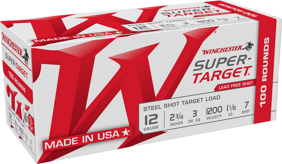 Winchester Ammo TRGT12S7VP Super-Target  12 Gauge 2.75" 1 1/8 oz 1200 fps 7 Shot 200 Bx/2 Cs (Value Pack)