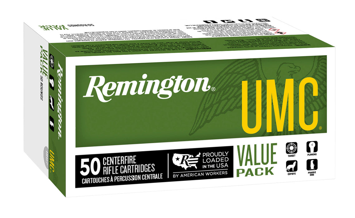 Remington Ammunition 26855 UMC  300 Blackout 150 gr 1905 fps Full Metal Jacket (FMJ) 50 Bx/8 Cs (Mega Pack)