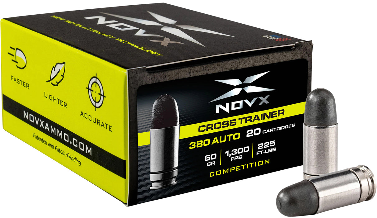 NovX 380CTCSS20 Cross Trainer  380 ACP 60 gr 1300 fps Copper Polymer Frangible (CPF) 20 Bx/10 Cs