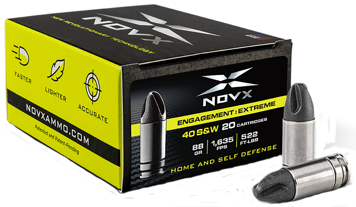 NovX 40EESS20 Engagement Extreme  40 S&W 88 gr Fluted 20 Per Box/10 Cs