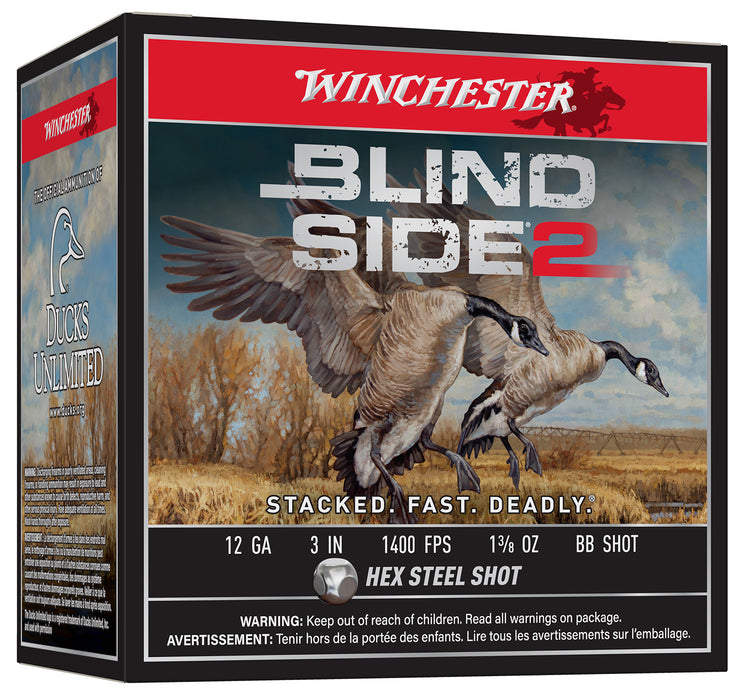 Winchester Ammo XBS123BB Blind Side 2  12 Gauge 3" 1 3/8 oz 1400 fps BB Shot 25 Bx/10 Cs