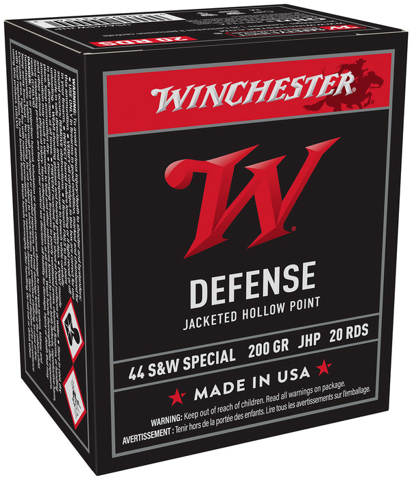 Winchester Ammo USA44SWJHP USA  44 S&W Spl 200 gr Jacketed Hollow Point (JHP) 20 Bx/10 Cs