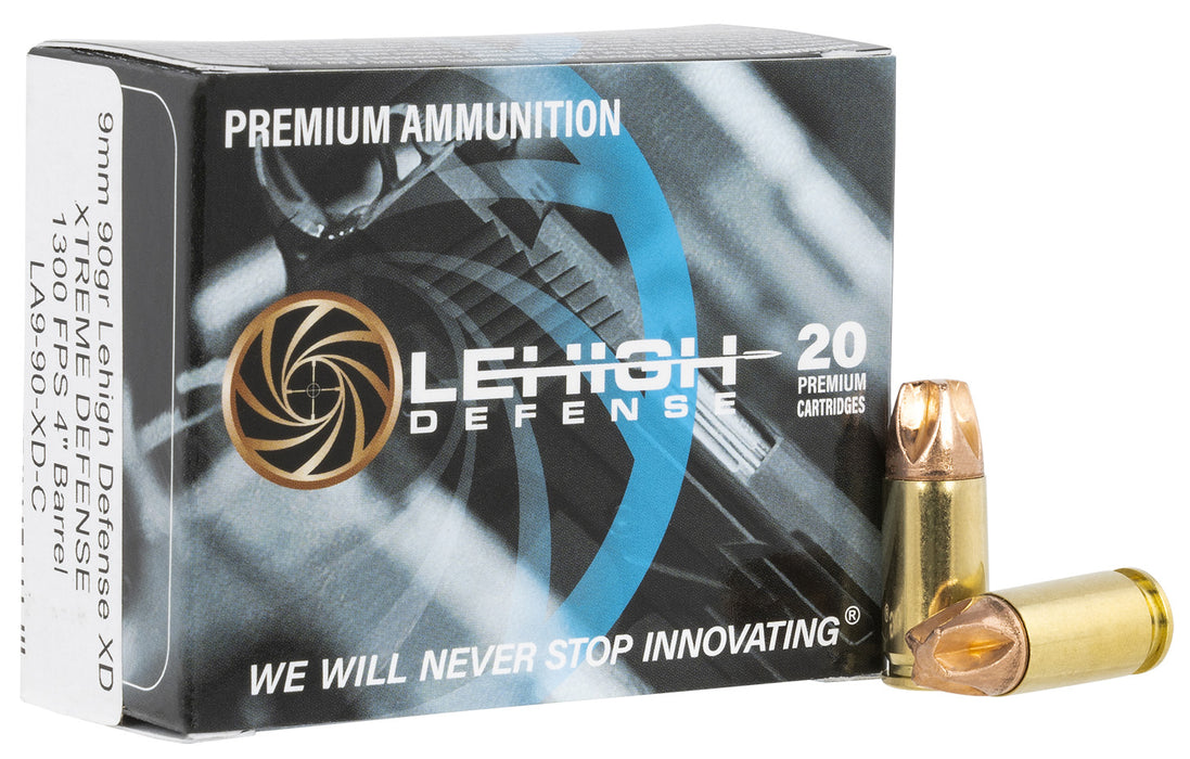 Lehigh Defense LA990XDC Xtreme Defense  9mm Luger 90 gr Lehigh Defense XD FMT 20 Per Box/10 Cs