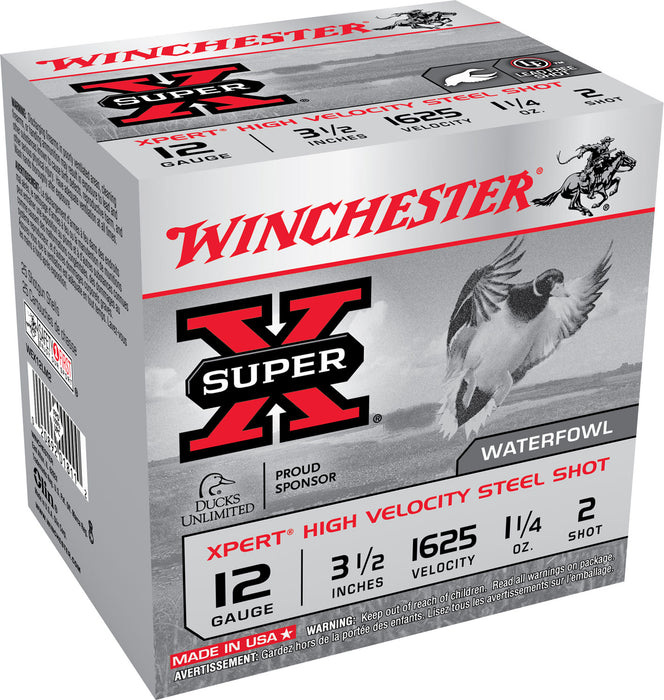 Winchester Ammo WEX12LM2 Super X Xpert High Velocity 12 Gauge 3.50" 1 1/4 oz 1625 fps 2 Shot 25 Bx/10 Cs