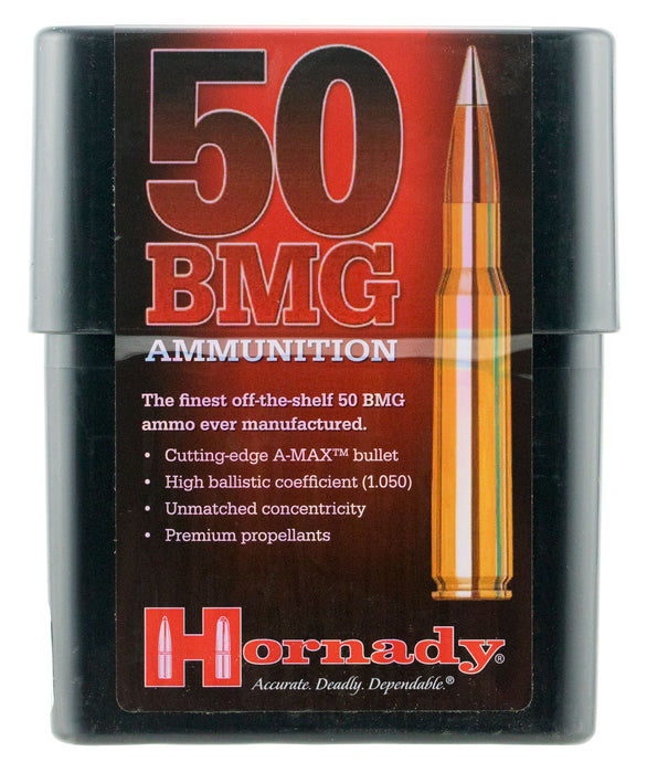 Hornady 8270 Match  50 BMG 750 gr 2820 fps Hornady A-Max (AMX) 10 Bx/10 Cs