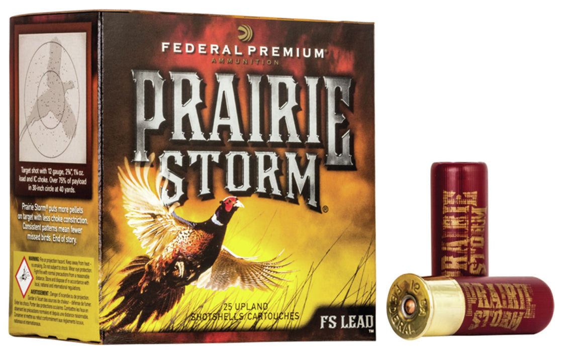 Federal PFX154FS6 Premium Prairie Storm FS 12 Gauge 2.75" 1 1/4 oz 1500 fps 6 Shot 25 Bx/10 Cs