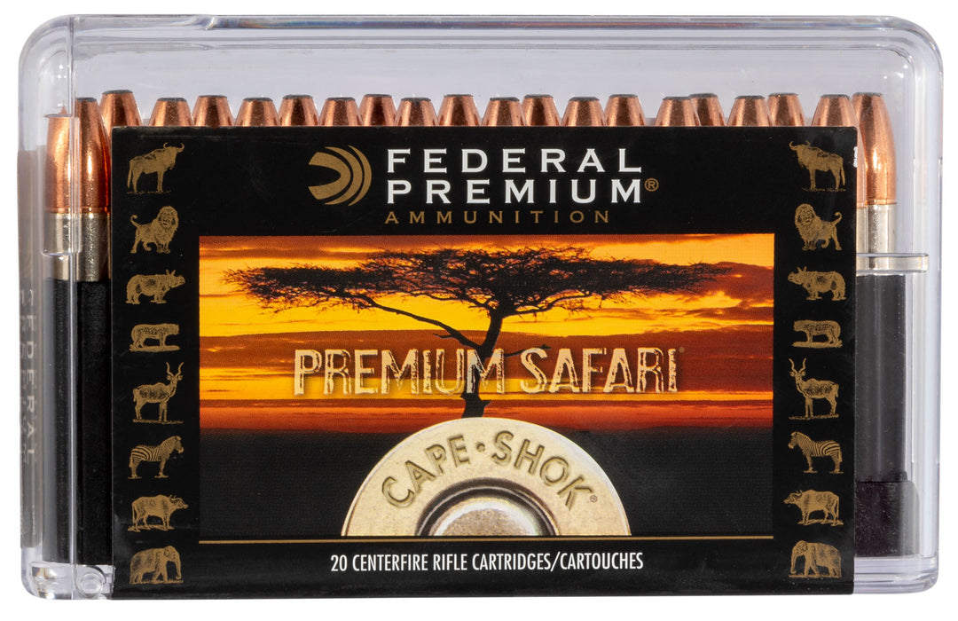 Federal P458SA Premium Safari Cape-Shok 458 Win Mag 500 gr 2090 fps Swift A-Frame (SWFR) 20 Bx/10 Cs