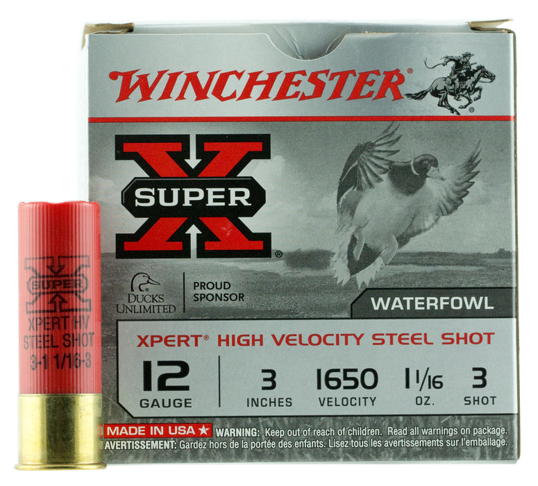 Winchester Ammo WEX123M3 Super X Xpert High Velocity 12 Gauge 3" 1 1/16 oz 1650 fps 3 Shot 25 Bx/10 Cs