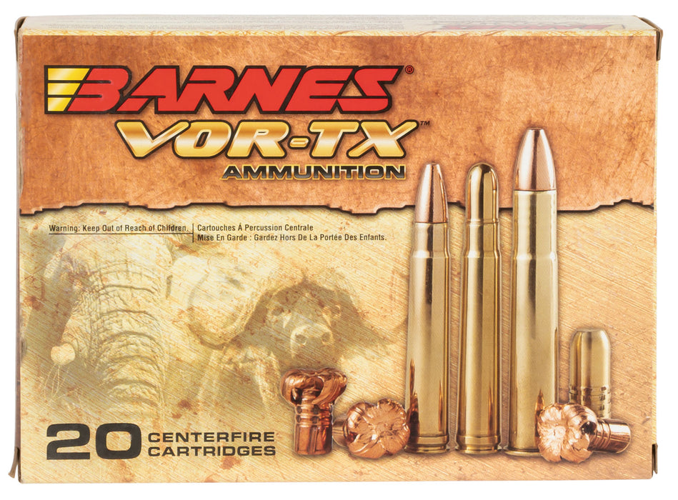 Barnes Bullets 22033 VOR-TX Safari 500 Nitro Express 570 gr 2100 fps Round Nose Banded Solid 20 Bx/10 Cs