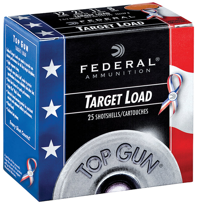 Federal TGL12US8 Top Gun Special Edition Red, White & Blue 12 Gauge 2.75" 1 1/8 oz 1145 fps 8 Shot 25 Bx/10 Cs