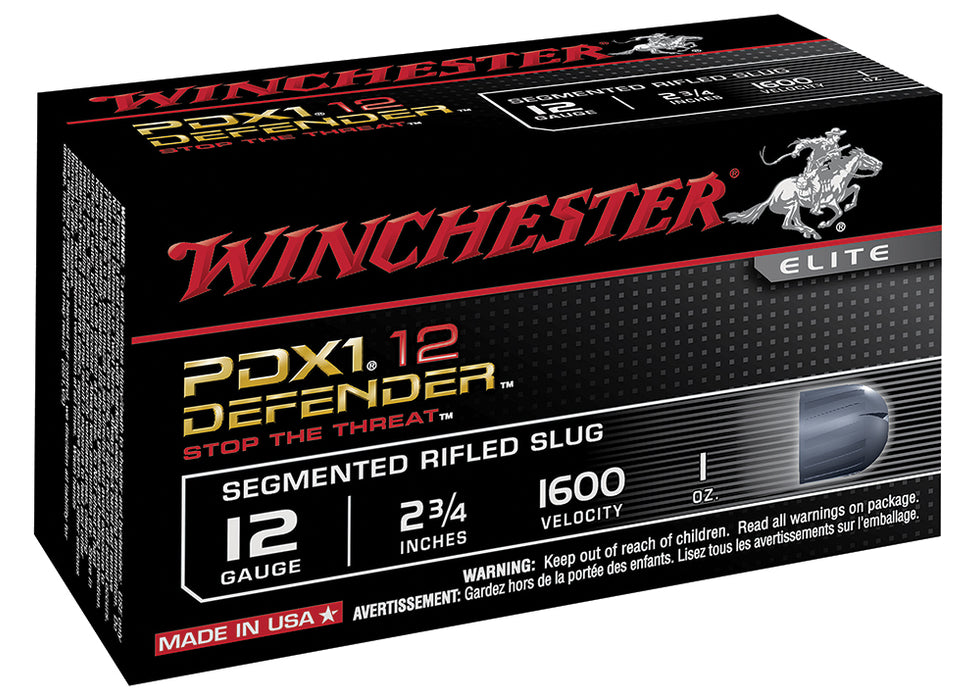 Winchester Ammo S12PDX1S PDX1 Defender  12 Gauge 2.75" 1 oz 1600 fps Rifled Slug Shot 10 Bx/10 Cs