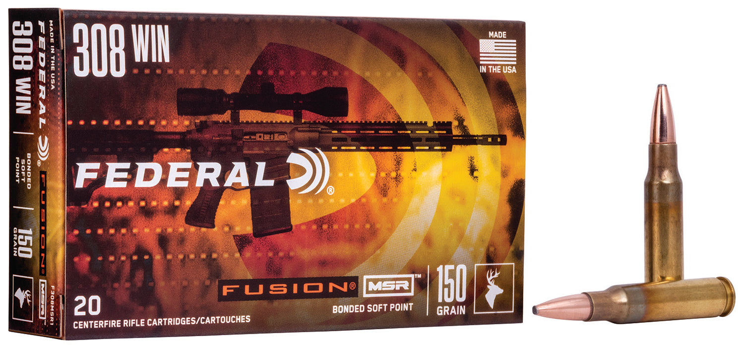 Federal F308MSR1 Fusion MSR  308 Win 150 gr 2770 fps Fusion Soft Point 20 Bx/10 Cs