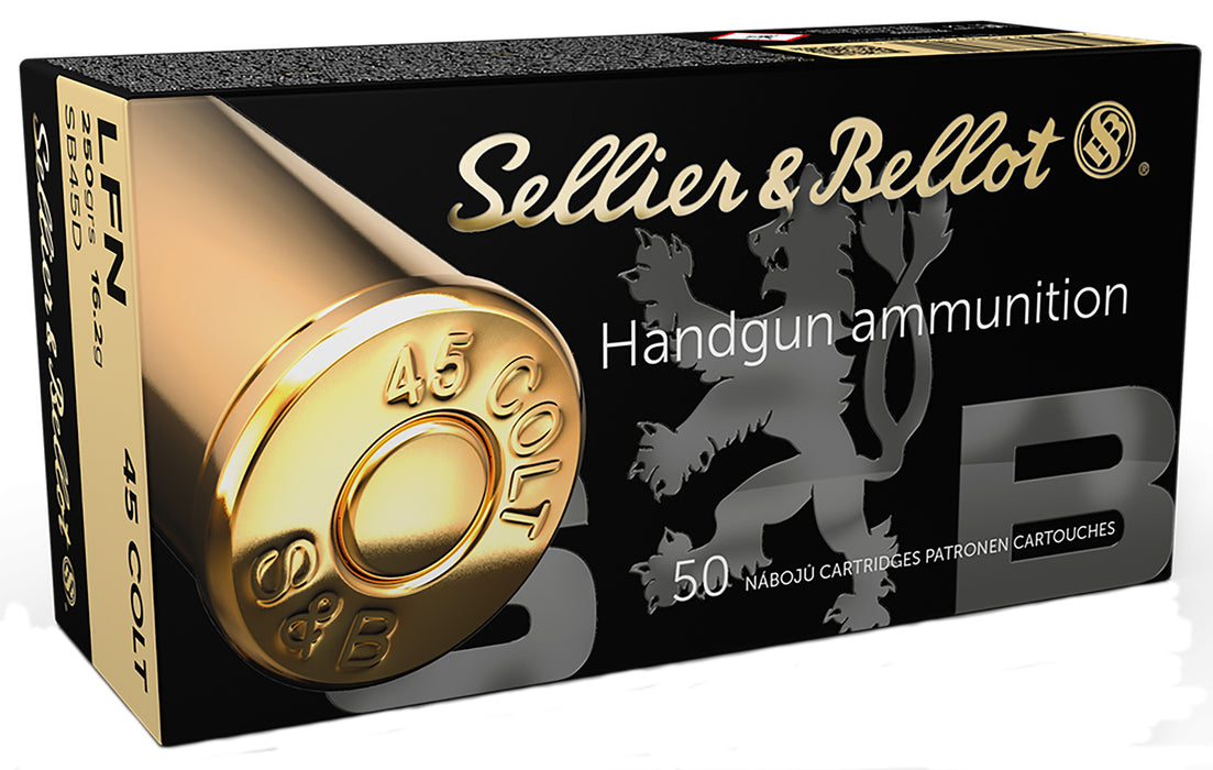 Sellier & Bellot SB45D Handgun  45 Colt (LC) 250 gr 725 fps Lead Flat Nose (LFN) 50 Bx/12 Cs