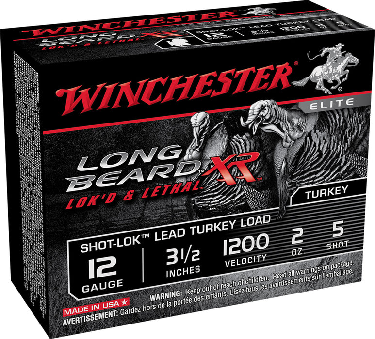 Winchester Ammo STLB12L5 Long Beard XR Shot-Lok 12 Gauge 3.50" 2 oz 1200 fps 5 Shot 10 Bx/10 Cs