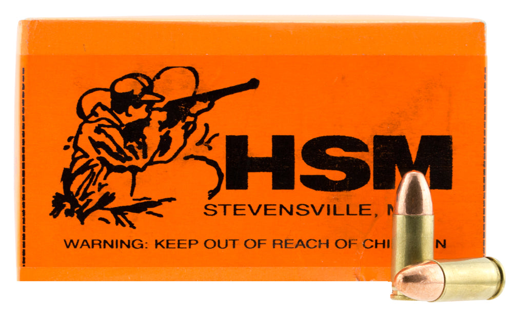 HSM 9MM2R Training  9mm Luger 115 gr 1180 fps Full Metal Jacket (FMJ) 50 Bx/20 Cs