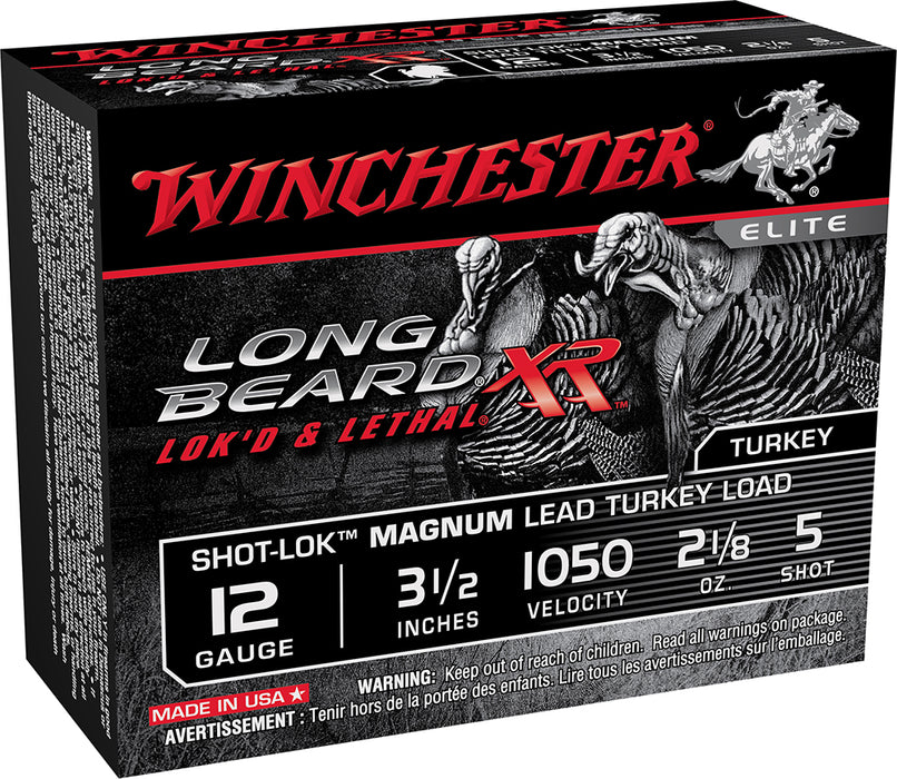 Winchester Ammo STLB12LM5 Long Beard XR Shot-Lok Magnum 12 Gauge 3.50" 2 1/8 oz 1050 fps 5 Shot 10 Bx/10 Cs